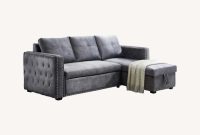 Coddle Aria Fabric Sleeper Sofa with Storage Chaise, Reversible Chaise ... Coddle Aria Fabric Sleeper Sofa with Storage Chaise, Reversible Chaise ...