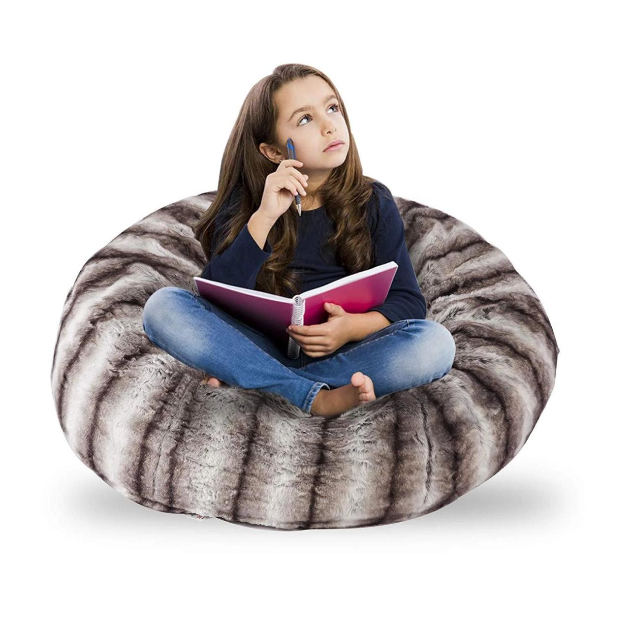 Comfy Bean Bag Chair Sofa Plush Furry Sponge Filling for Adults and Ki