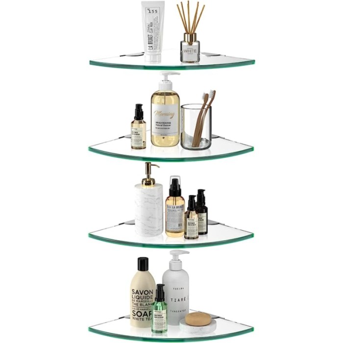 Glass Corner Shelf | Floor and Decor Corner glass shelf furniture for display