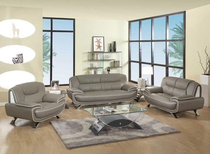 Grey Modern Sofa Set at Rs 25000/piece in Ludhiana | ID: 19123509873 Grey linen furniture set for modern decor