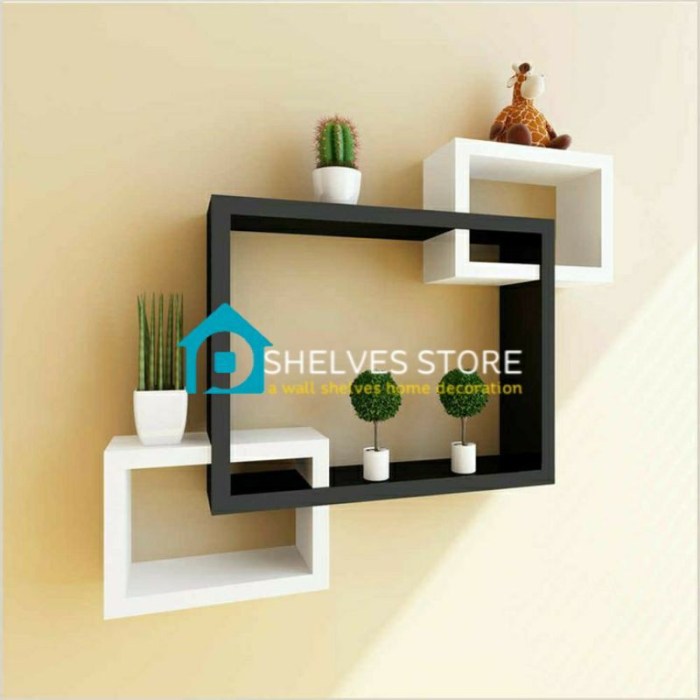 Minimalist Wall Shelf 1 set 3 Boxes Floating Wall Shelf Office Cafe ...