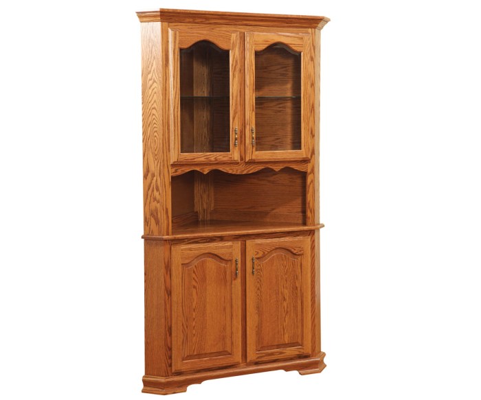 Corner hutch furniture for living room storage