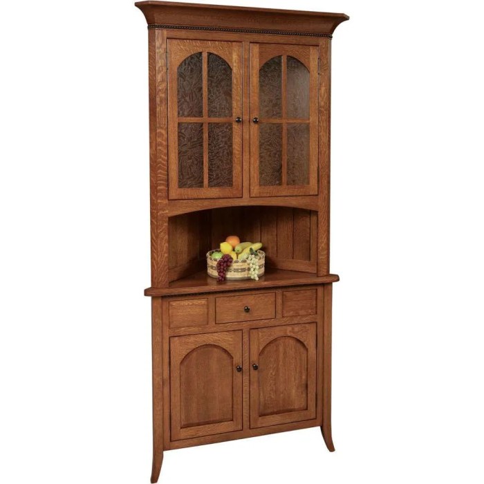Corner hutch furniture for living room storage