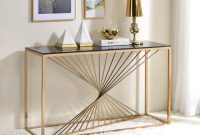 Furniture of America Panna Glass Top Console Table, Brown Cherry ... Glass top console and candelabra furniture