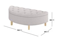Modern Ottoman Tufted Allover for Living Room – Inspired Home Tufted linen ottoman furniture for living area