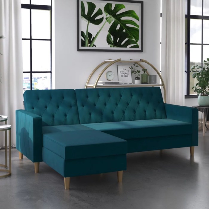 Zechuan Convertible Sofa Bed with Pull-Out Bed - Living Room Sleeper ... Reversible sleeper sofa furniture for guests