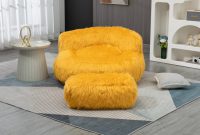 MOONMISS Plush Bean Bag Chair With Footstool, Modern Comfort Lounger ... MOONMISS Plush Bean Bag Chair With Footstool, Modern Comfort Lounger ...