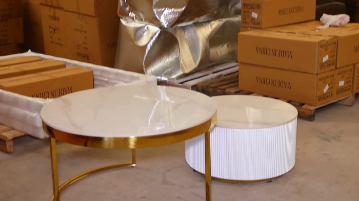 COF7004F Coffee Tables - Furniture by Safavieh Glass coffee table with nested trays furniture