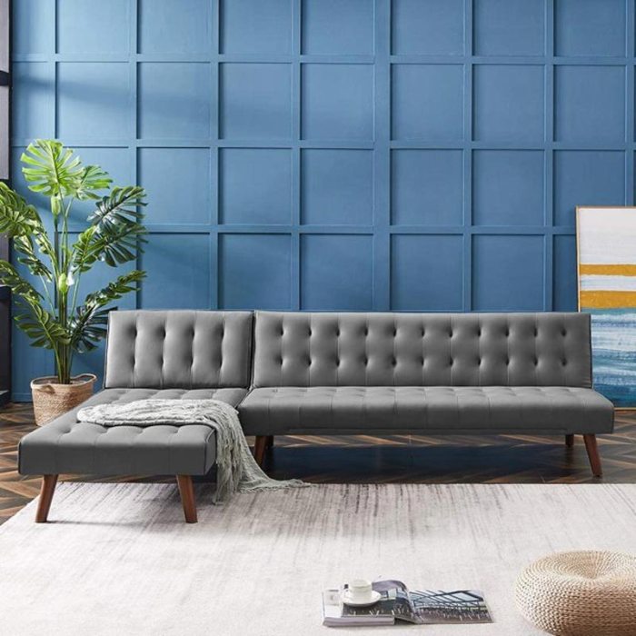 Reversible Sleeper Sofa With Wood Legs - Paragon Furniture Reversible sleeper sofa furniture for guests