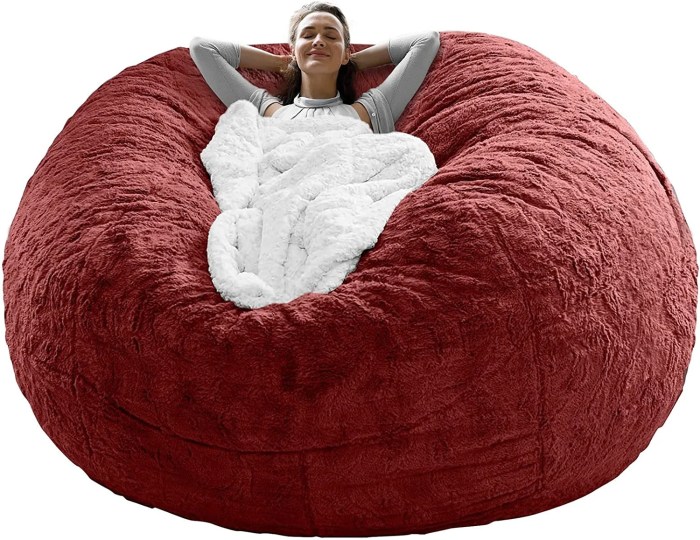 RAINBEAN Bean Bag Chair Cover Sofa Cover Plush Comfortable Casual Round ...