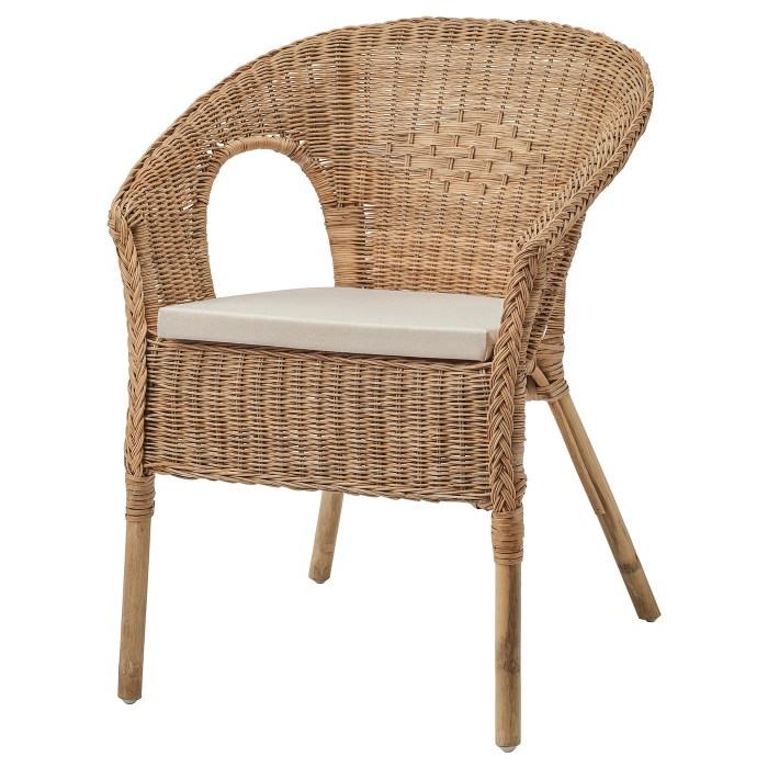 Natural Rattan Accent Chair - AptDeco Rattan accent chair furniture for patio
