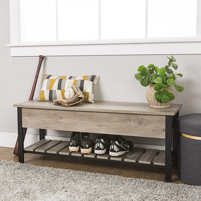 Farmhouse bench and storage furniture set