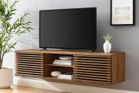 Solid Wood (Walnut) TV Bench - AptDeco Solid Wood (Walnut) TV Bench - AptDeco