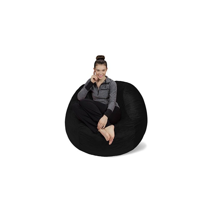 Plush bean bag chair furniture for casual rooms